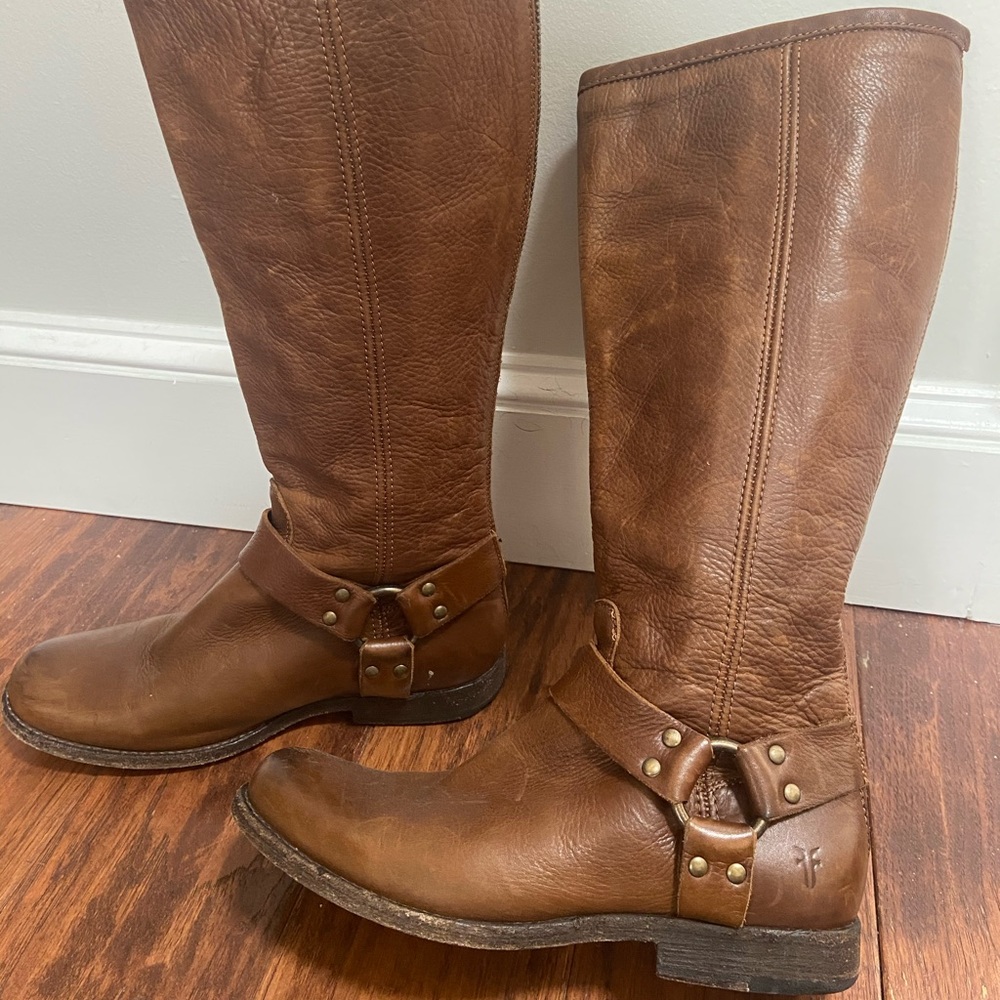 Frye Tall Harness Boots